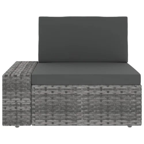 3-dijelna vrtna garnitura od poliratana siva - Siva 1 Kutna sofa (lijevi naslon za ruku) + kutna sofa (desni naslon za ruku) + s Cijena