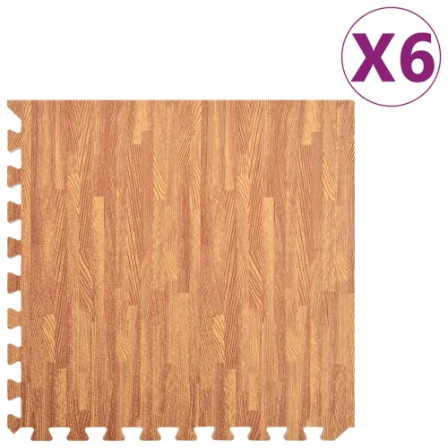Podne prostirke 6 kom s uzorkom drva 2,16 m² pjena EVA - boja drva 2.16 m² (1 cm) Cijena