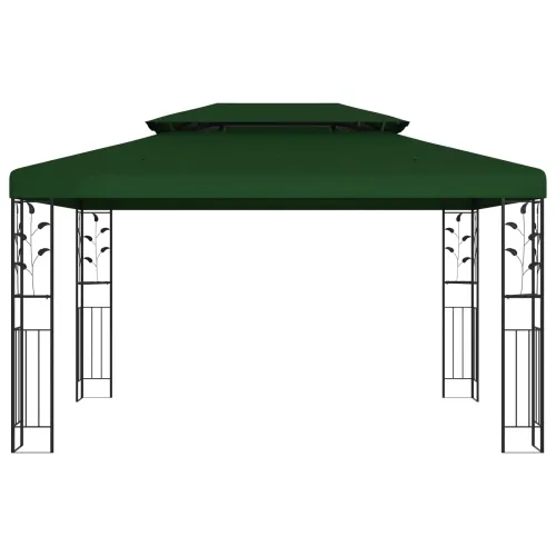 Gazebo 3,97 x 2,96 x 2,68 m Zelena Poliester i čelik Cijena