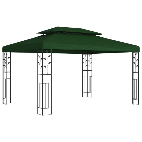 Gazebo 3,97 x 2,96 x 2,68 m Zelena Poliester i čelik Cijena