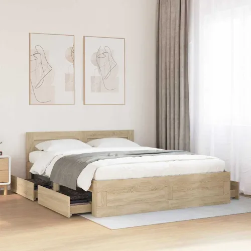 Okvir za krevet s ladicama 2 kom. Sonoma 153 x 203 cm - sonoma hrast 152 x 203 cm Cijena