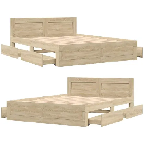 Okvir za krevet s ladicama 2 kom. Sonoma 153 x 203 cm - sonoma hrast 152 x 203 cm Cijena