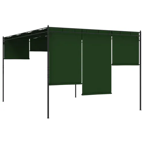 Gazebo 4 x 3 x 2,3 m Zelena Poliester i čelik - Zelena 4 x 3 x 2,25 m Cijena