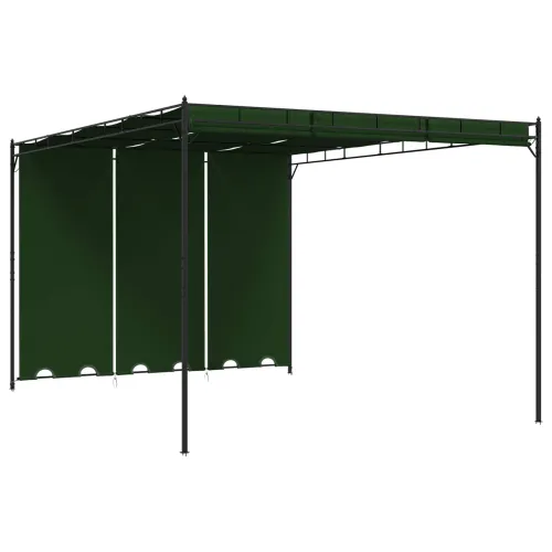 Gazebo 4 x 3 x 2,3 m Zelena Poliester i čelik - Zelena 4 x 3 x 2,25 m Cijena