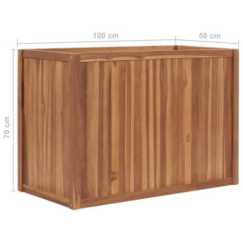 Povišena gredica 100 x 50 x 70 cm od masivne tikovine - 100 x 50 x 70 cm 1 100 x 50 x 70 cm Cijena