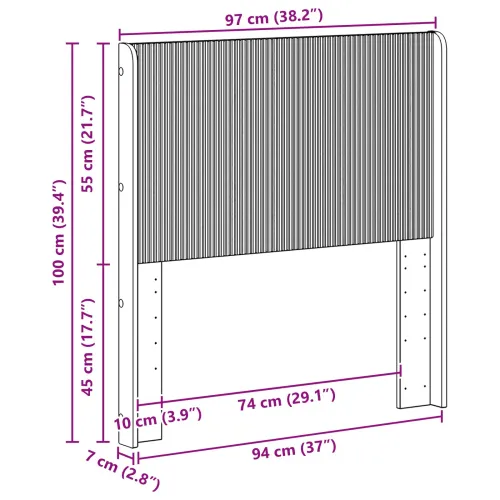 Uzglavlje Siva Sonoma - Siva Sonoma 90 cm Cijena
