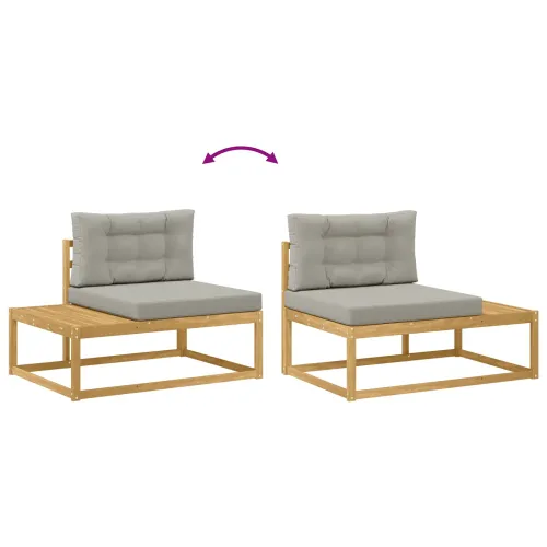 Set vanjskih sofa Poliester Bijela - Bijela i svijetlosiva Cijena