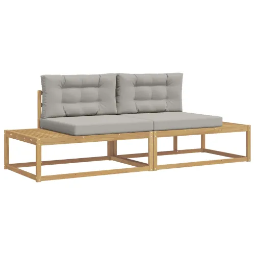 Set vanjskih sofa Poliester Bijela - Bijela i svijetlosiva Cijena