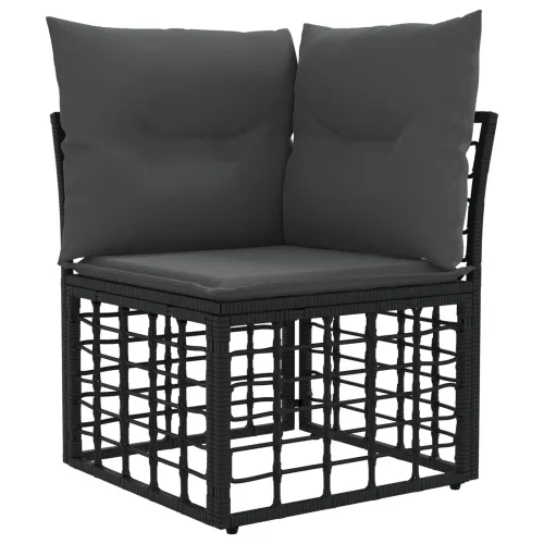 Set vanjskih sofa 7 kom. Crna i tamno siva Poliester - Crna i tamno siva Cijena