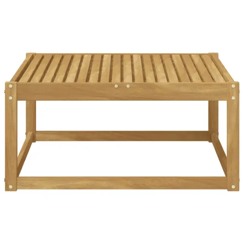 Vanjski otoman Čvrsto drvo akacije Bijela 79 x 79 x 37 cm - Bijeli stol Cijena