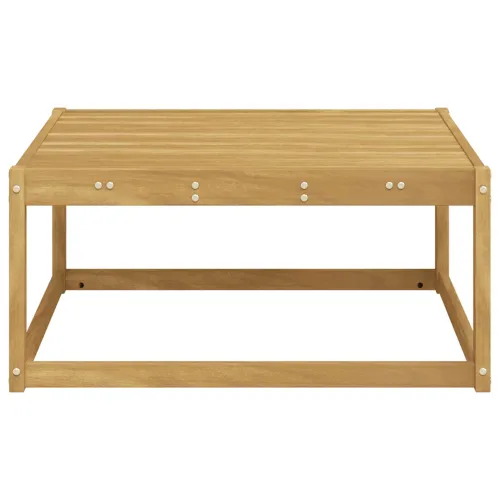 Vanjski otoman Čvrsto drvo akacije Bijela 79 x 79 x 37 cm - Bijeli stol Cijena
