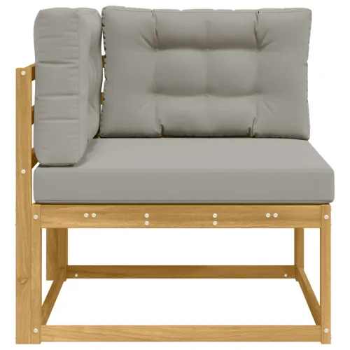 Vanjski kutni kauč Poliester Bijela - Bijela i svijetlosiva kutna sofa Cijena