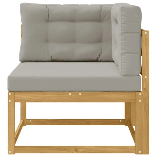 Vanjski kutni kauč Poliester Bijela - Bijela i svijetlosiva kutna sofa Cijena