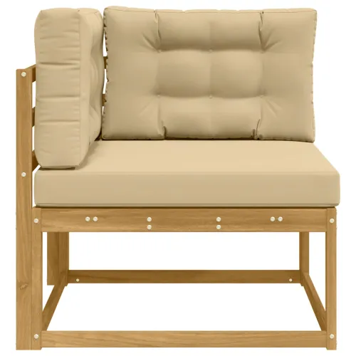 Vanjski kutni kauč Poliester Bijela - Bijela i bež kutna sofa Cijena