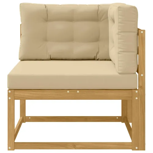 Vanjski kutni kauč Poliester Bijela - Bijela i bež kutna sofa Cijena