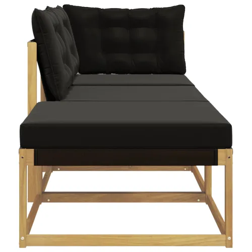 Set vanjskih sofa Čvrsto drvo akacije Bijela - Bijela i crna 1x srednji +1x kutni +1x stolić Cijena