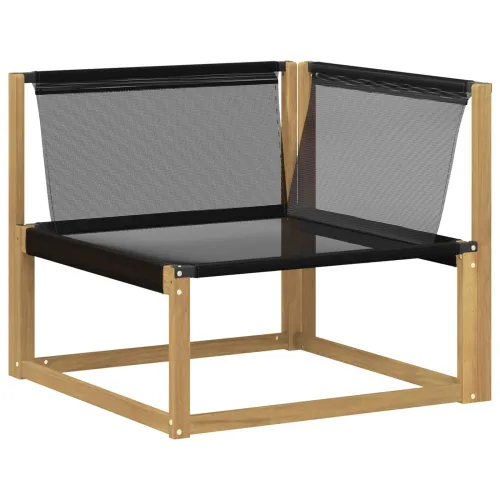 Set vanjskih sofa Čvrsto drvo akacije Bijela - Bijela i crna 1x srednji +1x kutni +1x stolić Cijena