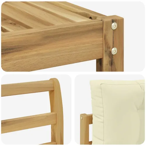 Set vanjskih sofa 7 kom. Bijela i krem - Bijela i krem Zakrivljeni Cijena