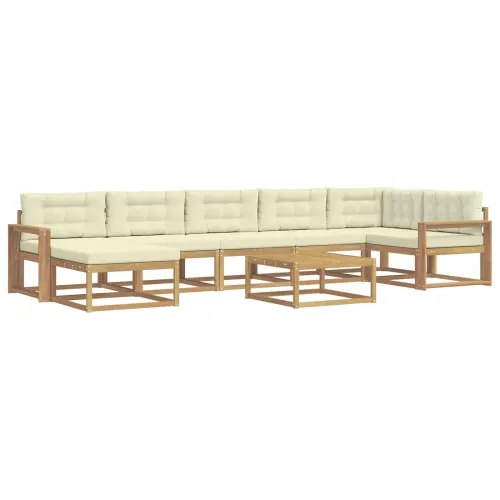Set vanjskih sofa 8 kom. Bijela i krem - Bijela i krem Široka ravnina Cijena
