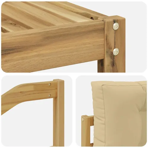 Set vanjskih sofa 8 kom. Bijela i bež - Bijela i bež Nagnuto Cijena