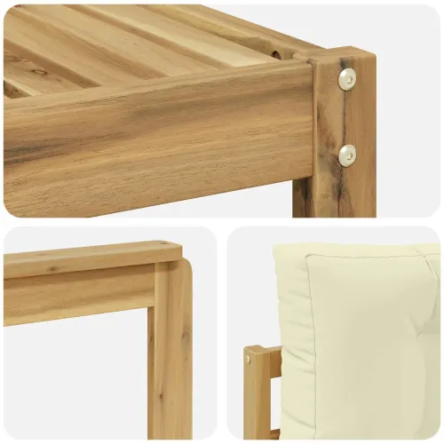 Set vanjskih sofa 8 kom. Bijela i krem - Bijela i krem Otvoreni okvir Cijena