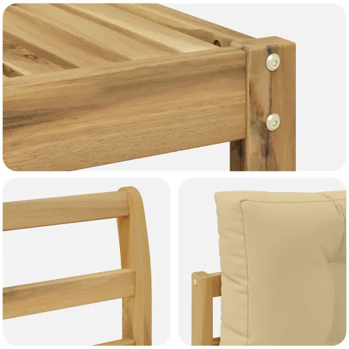 Set vanjskih sofa 8 kom. Bijela i bež - Bijela i bež Zakrivljeni Cijena