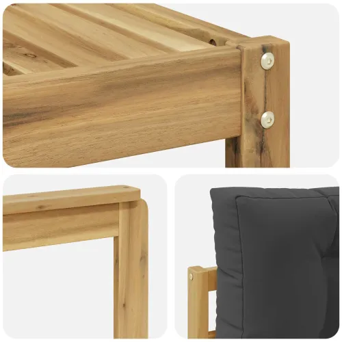 Set vanjskih sofa 9 kom. Bijela i antracit - Bijela i antracit Otvoreni okvir Cijena