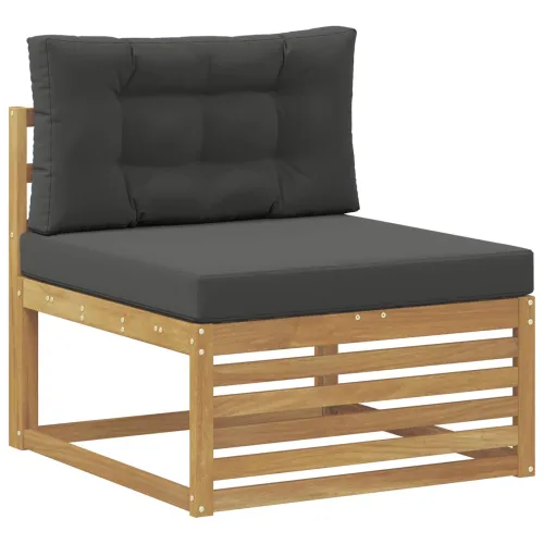 Set vanjskih sofa 6 kom. Bijela i antracit - Bijela i antracit vodoravne letvice Cijena