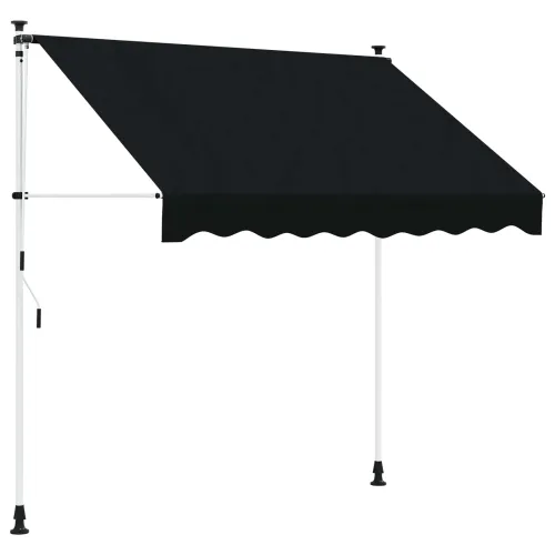 Ručno sklopiva tenda Crna 300 cm - Crna 300 cm Bijeli okvir Cijena