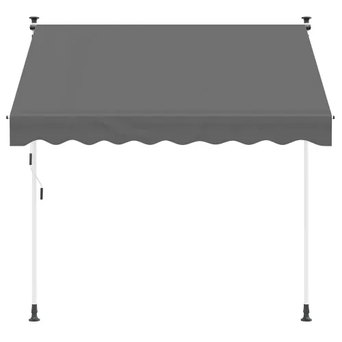 Ručno sklopiva tenda Svjetlosiva 350 cm - Svjetlosiva 350 cm Bijeli okvir Cijena