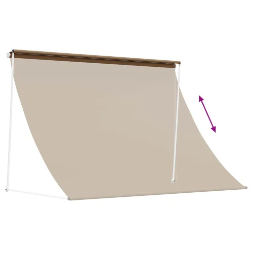 Nadstrešnica Bež 400 x 150 cm 180 g / m² poliester s PU premazom - Bež 400 x 150 cm Cijena