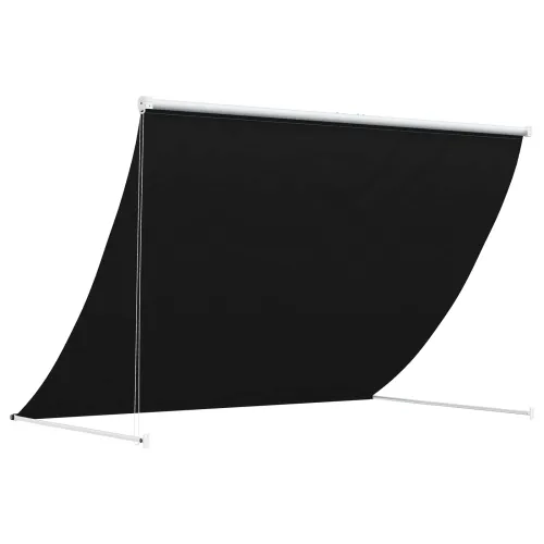 Nadstrešnica Crna 400 x 150 cm 180 g / m² poliester s PU premazom - Crna 400 x 150 cm Cijena