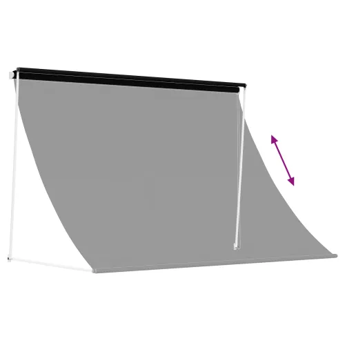 Nadstrešnica Crna 400 x 150 cm 180 g / m² poliester s PU premazom - Crna 400 x 150 cm Cijena