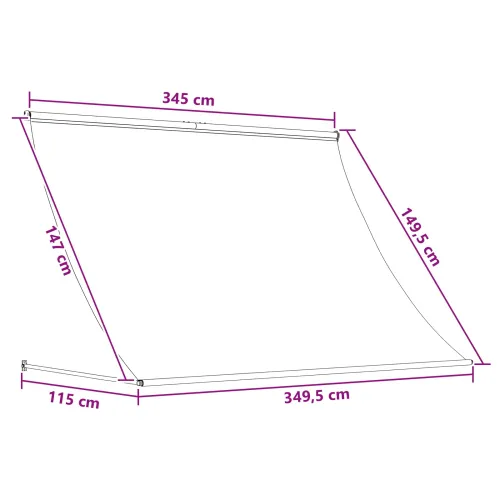 Nadstrešnica Smeđa 350 x 150 cm - Smeđa 350 x 150 cm Cijena