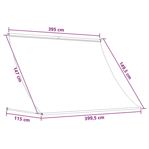 Nadstrešnica Smeđa 400 x 150 cm - Smeđa 400 x 150 cm Cijena