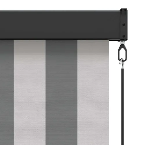 Rolo zavjesa Antracit i bijelo 120 x 250 cm Tkanina i aluminij - Antracit i bijela 120 x 250 cm Cijena