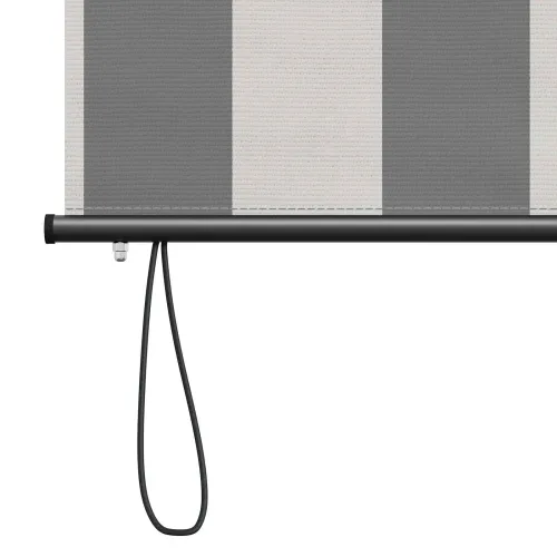 Rolo zavjesa Antracit i bijelo 120 x 250 cm Tkanina i aluminij - Antracit i bijela 120 x 250 cm Cijena