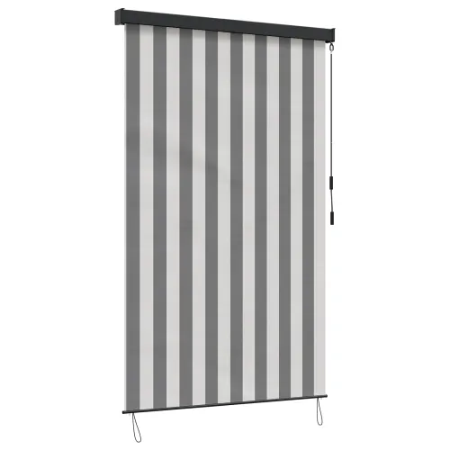Rolo zavjesa Antracit i bijelo 120 x 250 cm Tkanina i aluminij - Antracit i bijela 120 x 250 cm Cijena