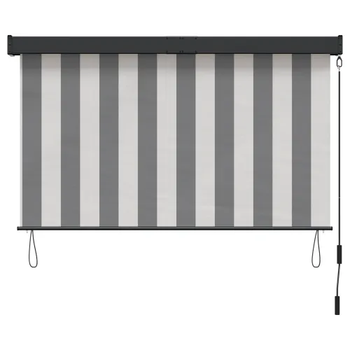 Rolo zavjesa Antracit i bijelo 140 x 250 cm Tkanina i aluminij - Antracit i bijela 140 x 250 cm Cijena