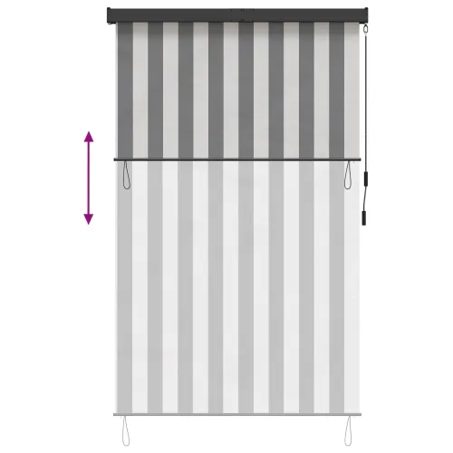 Rolo zavjesa Antracit i bijelo 140 x 250 cm Tkanina i aluminij - Antracit i bijela 140 x 250 cm Cijena