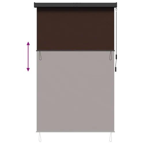 Rolo zavjesa Smeđa 160 x 250 cm Tkanina i aluminij - Smeđa 160 x 250 cm Cijena
