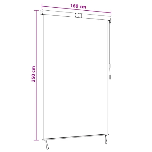 Rolo zavjesa Smeđa 160 x 250 cm Tkanina i aluminij - Smeđa 160 x 250 cm Cijena