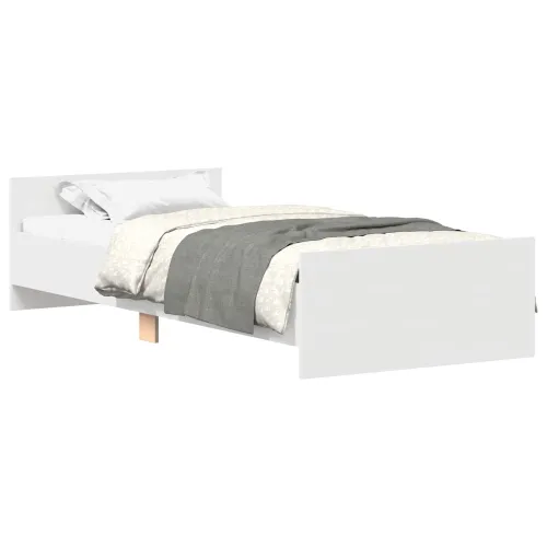 Okvir za krevet Bijela 80 x 200 cm Konstruirano drvo - Bijela 80 x 200 cm Cijena