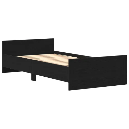 Okvir za krevet Crni hrast 80 x 200 cm Konstruirano drvo - Crni hrast 80 x 200 cm Cijena