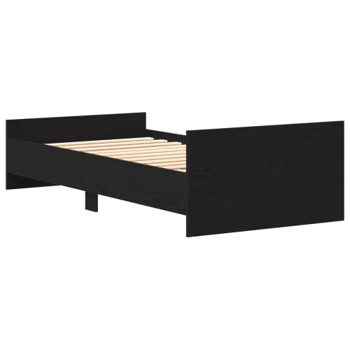 Okvir za krevet Crni hrast 80 x 200 cm Konstruirano drvo - Crni hrast 80 x 200 cm Cijena