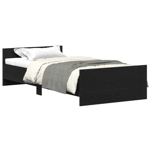 Okvir za krevet Crni hrast 80 x 200 cm Konstruirano drvo - Crni hrast 80 x 200 cm Cijena