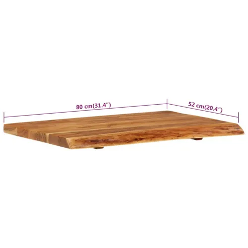 Vrh za kupaonski ormarić od bagremovog drva 80x52x3,8 cm - 80 x 52 x 3.8 cm Cijena