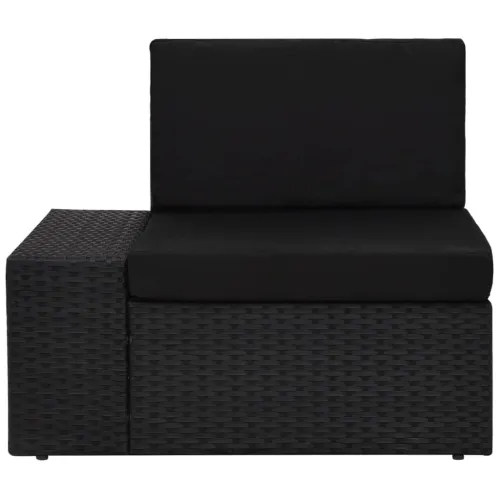 3-dijelna vrtna garnitura od poliratana crna - Crna 1 Kutna sofa (lijevi naslon za ruku) + kutna sofa (desni naslon za ruku) + s Cijena