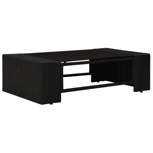 3-dijelna vrtna garnitura od poliratana crna - Crna 1 Kutna sofa (lijevi naslon za ruku) + kutna sofa (desni naslon za ruku) + s Cijena
