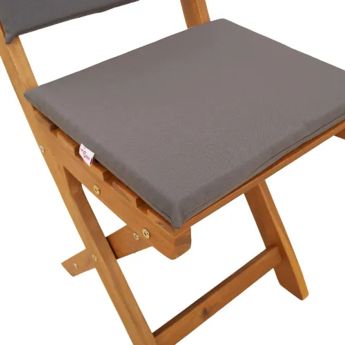 Vanjske bistro stolice 4 kom. Tamnosiva Čvrsto drvo akacije - 4 Prirodna i tamnosiva Cijena